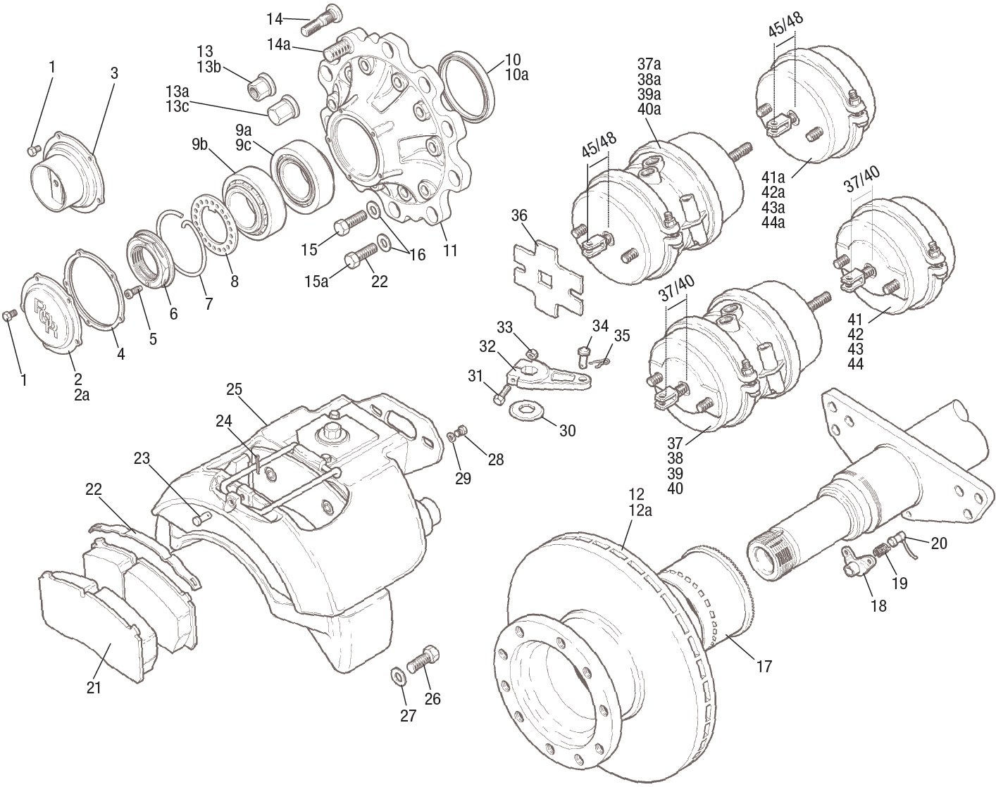 Meritor DX Series 22.5” & 19.5” Air Disc Brake Axle